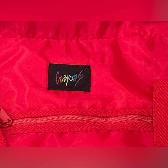 Vintage Crayons Bag Tote - Color Red - Picture 5 of 9